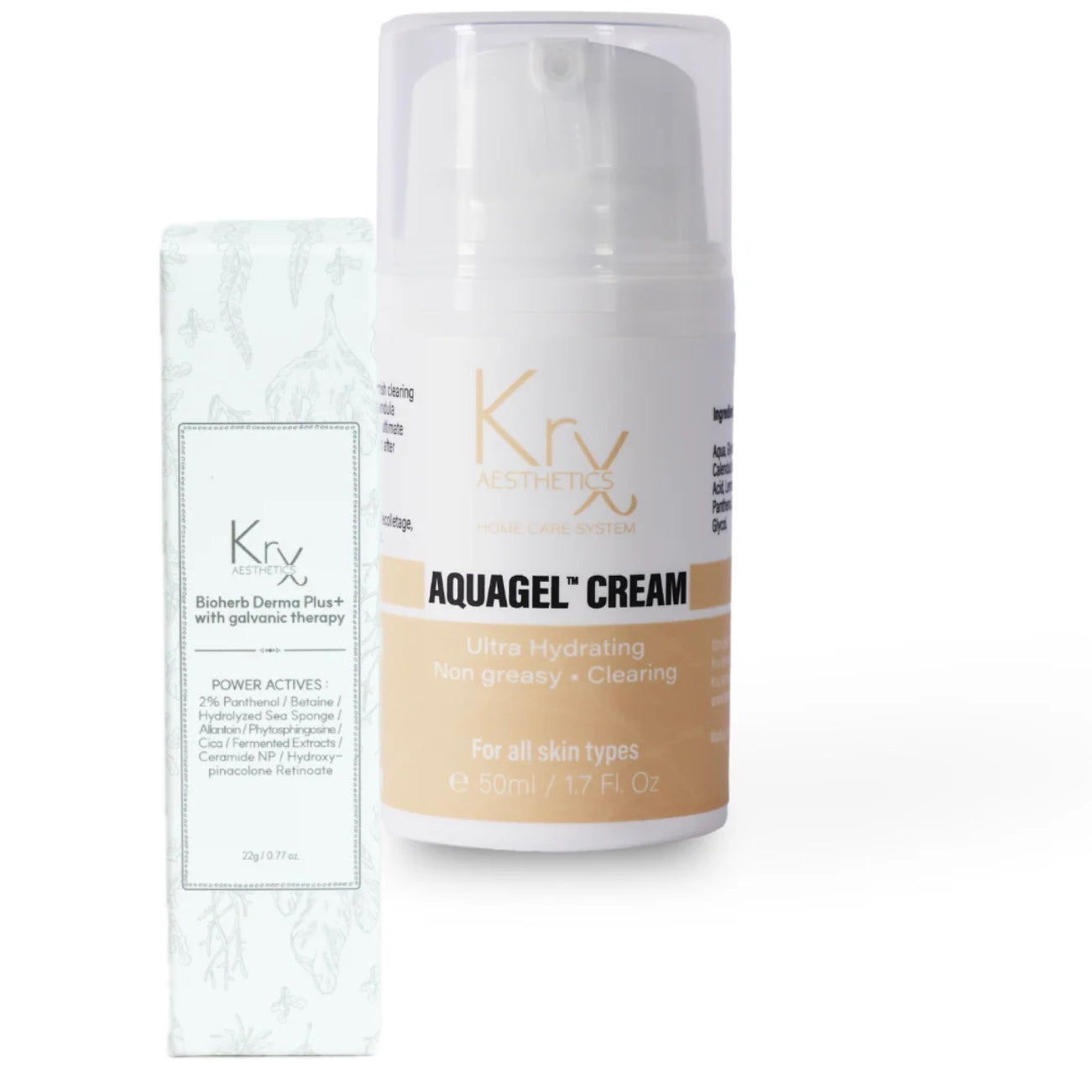 KrX Bioherb Derma Plus+ with Galvanic Therapy X KrX AquaGel™ Cream